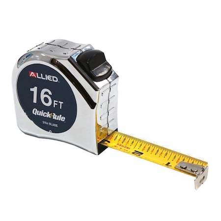 Allied 16 ft. x 0.75 in. QwikRule Steel Tape Measure with Chrome Case 32882